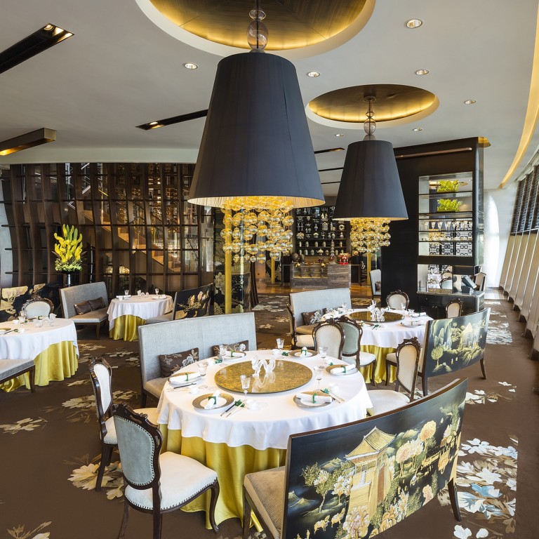 The interior of Jade Dragon at City of Dreams, Macau, where executive chef Kelvin Au Yeung, who took over six months ago, has expanded the menu and added a third Michelin star.