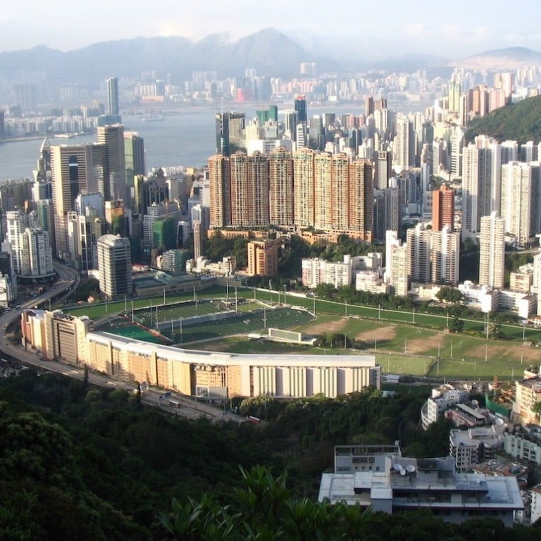 Happy Valley Racecourse is open daily from 5am to midnight for public use of the 1.3km paved track for running and walking – except on racing days. Photo: Minghong/Wikicommons