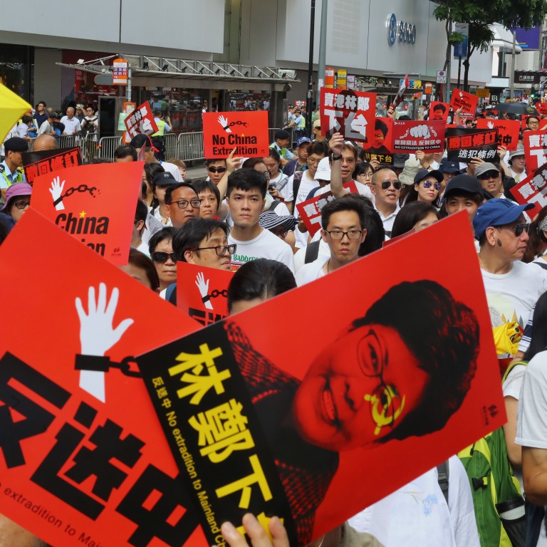 True Colours South China Morning Post Protesters Carry Anti Carrie Lam Signs At Sunday S Demonstration Photo Edmond So