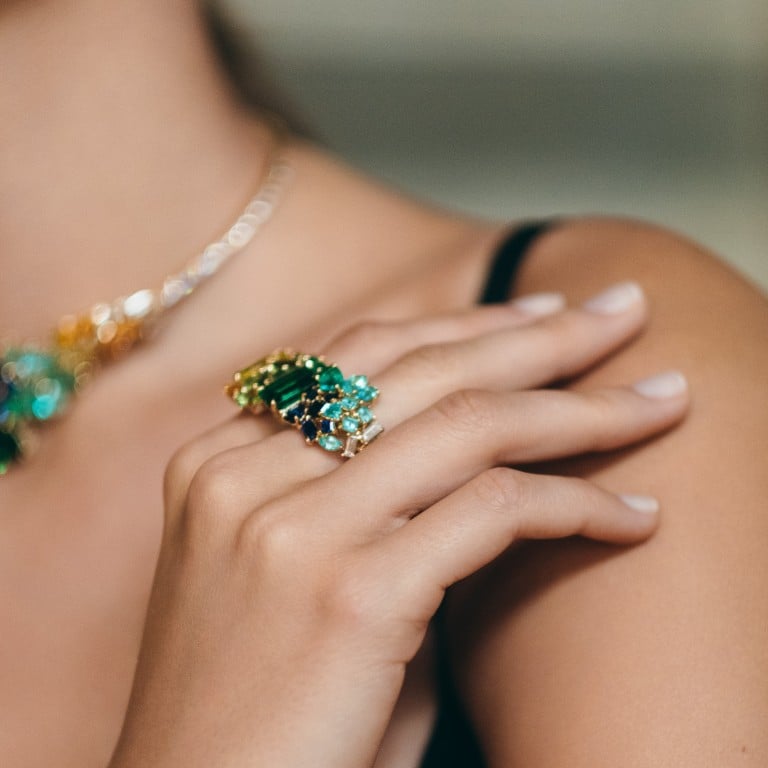 The new Gem Dior high jewellery collection includes 99 pieces, each of which creates a kaleidoscope of colours.