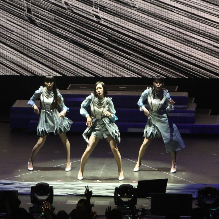 J-pop girl group Perfume performing in San Jose, California in April. Perfume’s tour in the US was a big step for Japanese music outside Asia. The band’s appearance at the Coachella Valley Music and Arts Festival was well received, with Rolling Stone magazine naming their performance one of the 16 best performances at the music event. Photo: Jason Yu