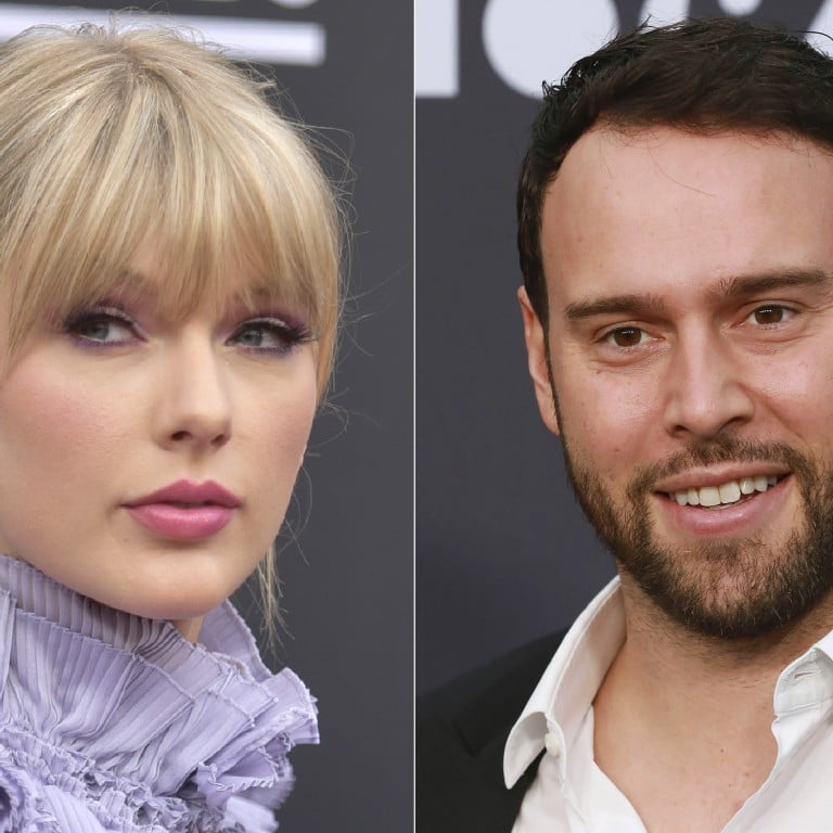 Taylor Swift (left) is unhappy that Scooter Braun has acquired her back catalogue of music after his company, Ithaca Holdings, bought Big Machine Label Group, which produced her first six albums, including the Grammy winners ‘Fearless’ and ‘1989’. Photos: Richard Shotwell/Mark Von Holden/Invision/AP