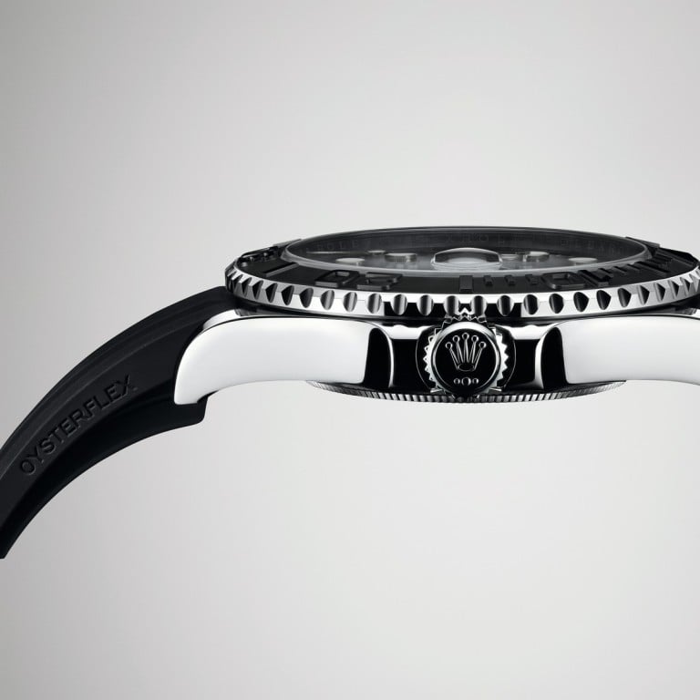 Rolex’s new Oyster Perpetual Yacht-Master 42 features a matt black ceramic bezel and a rubber Oysterflex bracelet. It also has 70 hours of power reserve. It is due to be released later this year.