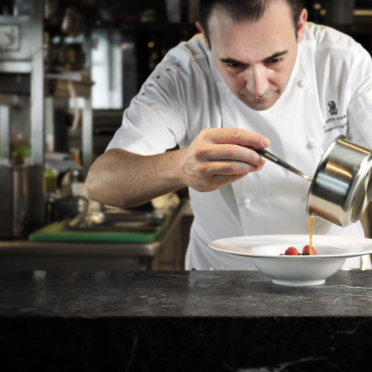 Chef Angelo Agliano carefully plates one of his signature dishes. Under his culinary direction, Tosca di Angelo has introduced a special lunch set available every weekend and on public holidays.