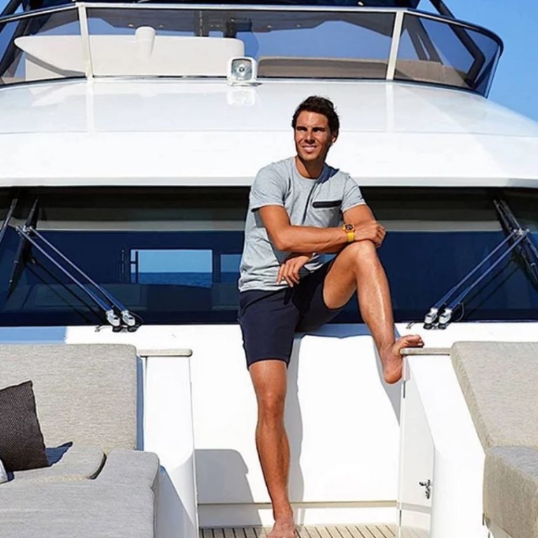 Rafa Nadal aboard the luxury yacht, Beethoven, which he bought in 2016 for US$3.2 million. Photos: Luxurylaunches