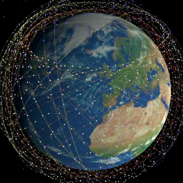 Satellites Orbiting Earth In A Row The Earth Images