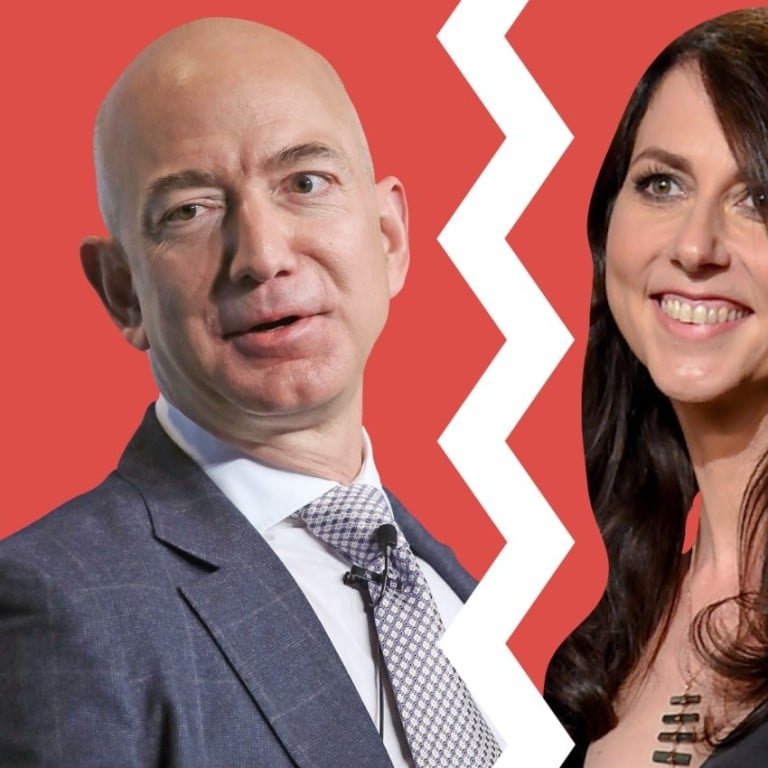 The divorce between Amazon CEO Jeff Bezos (left) and MacKenzie Bezos was confirmed by a United States court last Friday. Photo: Getty/Invision/AP/Business Insider