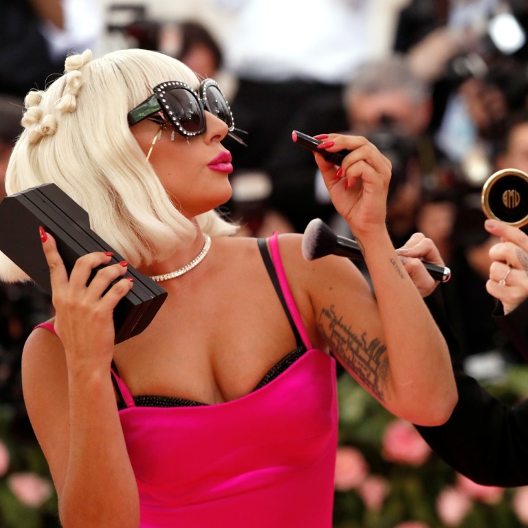The beauty brand of Lady Gaga (left), Haus Laboratories, will be the first major beauty brand to be launched and sold exclusively on Amazon. Photo: Reuters
