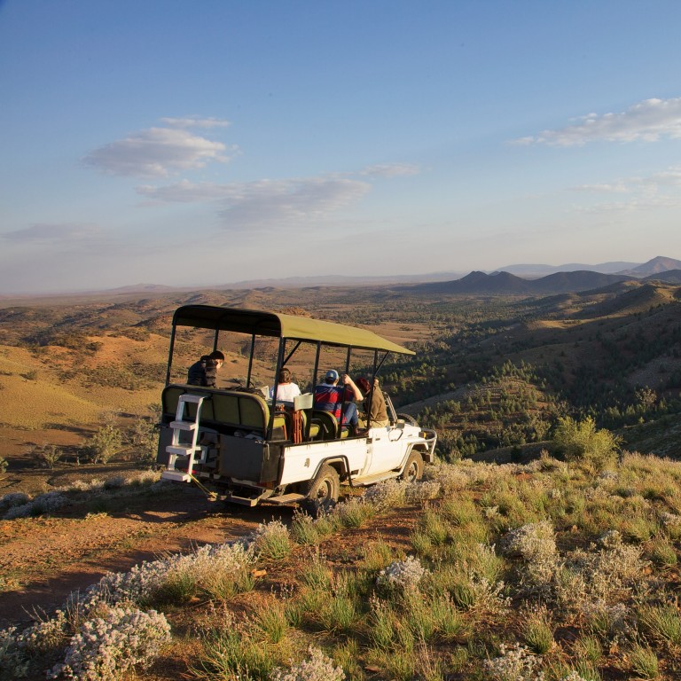 A safari drive at Arkaba, a private wildlife conservancy that used to be a working sheep station.