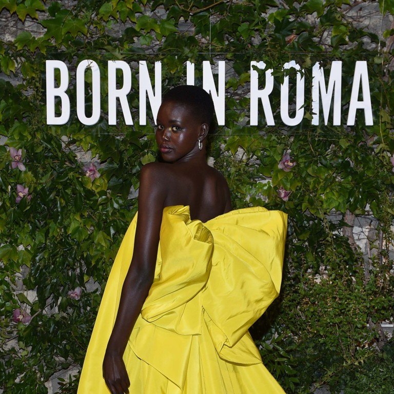 Supermodels Adut Akech and Naomi Campbell pull on their gowns for  Valentinos Born in Roma Ball | South China Morning Post