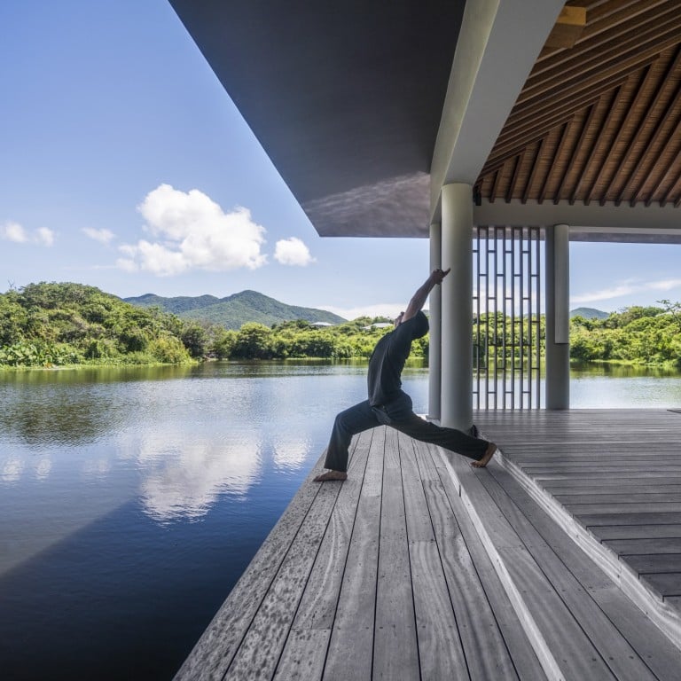 The Amanoi Resort’s pavilion on the lake, which is ideal for yoga