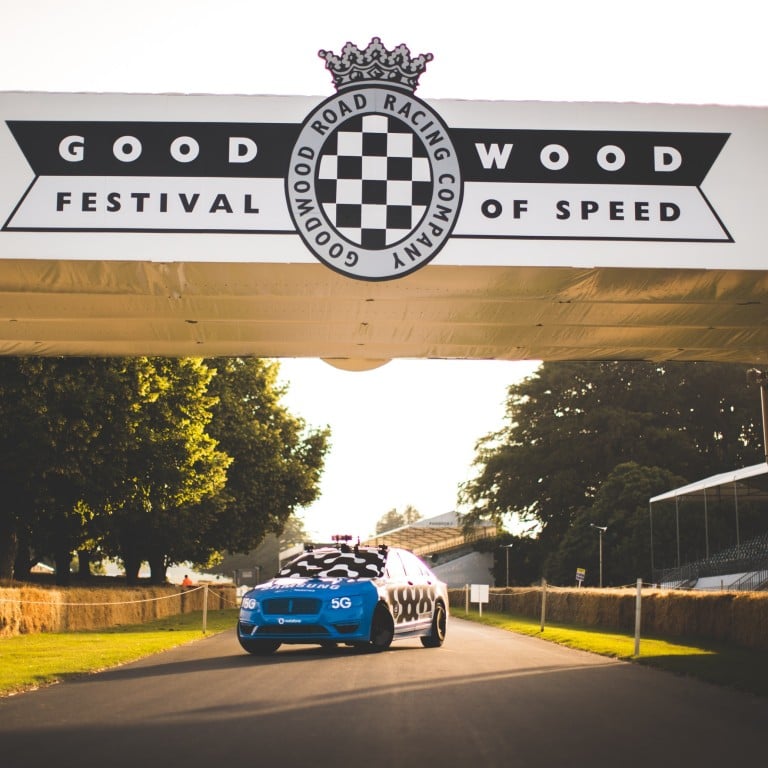 Samsung’s S Drone car, controlled remotely by a driver wearing virtual reality headset while using images provided by a series of 5G smartphones mounted on its roof impressed the crowds at this year’s Goodwood Festival of Speed in England.