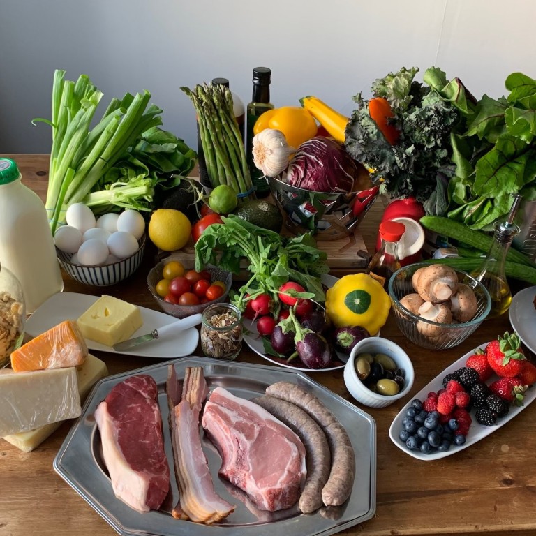 Some of the foods, including pork chops, roast chicken, blueberries and strawberries, mushrooms, asparagus and various cheeses found in the home of David Harper and his wife, Dale Drewery, co-authors of the how-to keto guide called BioDiet. Photo: David Harper/BioDiet