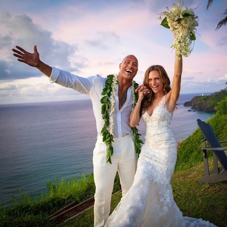 Dwayne “The Rock” Johnson and Lauren Hashian married in Hawaii on August 18, 2019. Photo: @therock on Instagram