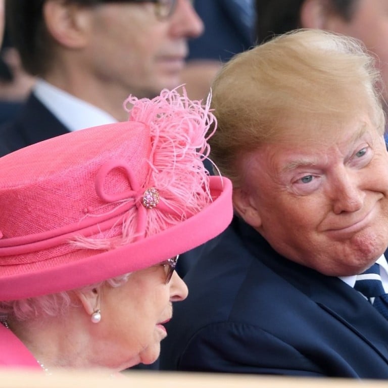 Queen Elizabeth and President Donald Trump enjoy a happier moment. Photo: WireImage