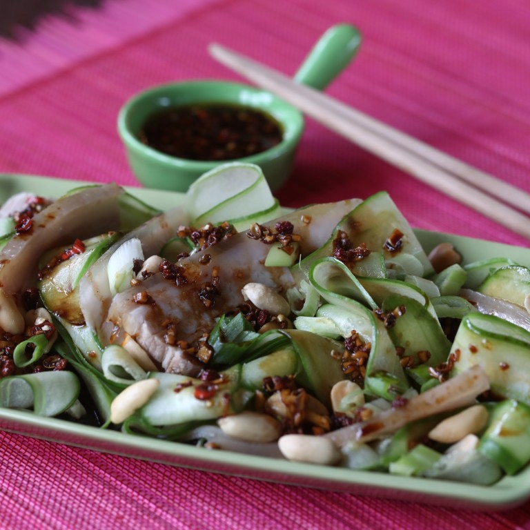 How to make Sichuan-style pork belly with shaved cucumber and chilli ...