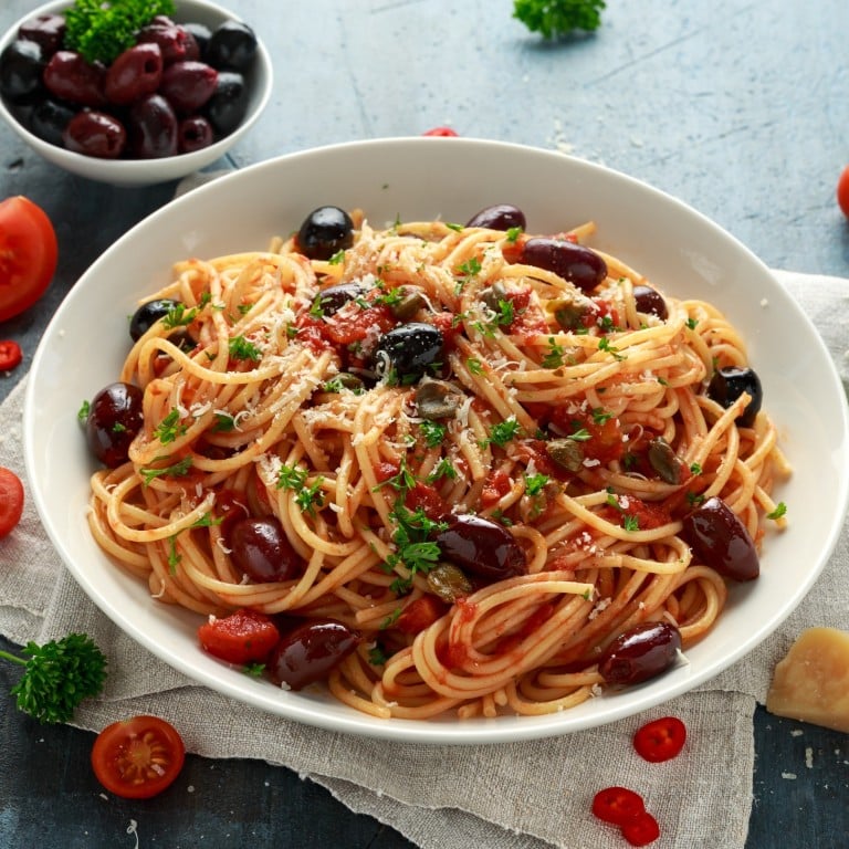 Spaghetti alla puttanesca – a tongue-in-cheek name which in Italian means ‘prepared the slut way’ – was created by an Italian restaurateur in the 1950s on the island of Ischia.