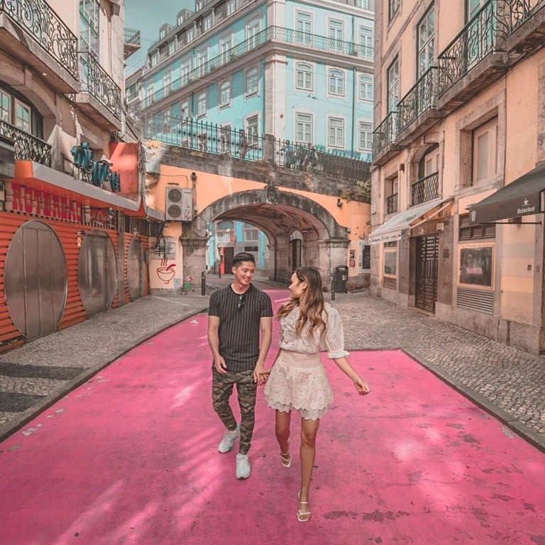 Lisbon, Portugal, is becoming a popular holiday destination for millennials, and one favourite spot to go is Pink Street in Rua Nova do Carvalho, the former Red Light District. Photo: Instagram/thelustlistt