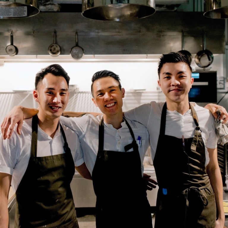 Magic Square's under-30 chefs (from left) Desmond Shen, Abel Su, and Marcus Leow have impressed Singapore diners with their world-class menus.