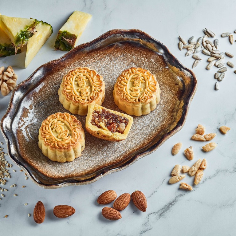Kowloon Shangri-La offers Mini pineapple paste and five-seed mooncakes during the Mid-Autumn Festival.