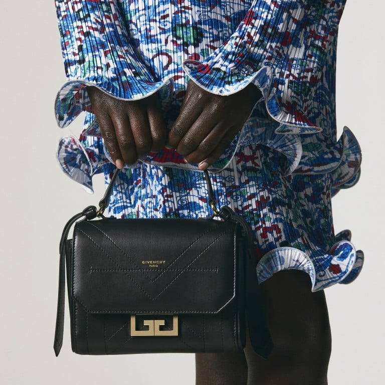 Givenchy’s Eden line includes the Medium Eden, the Small Eden – that can be styled over the shoulder or across the body with an adjustable chain strap — the Nano Eden and the Mini Eden (pictured).