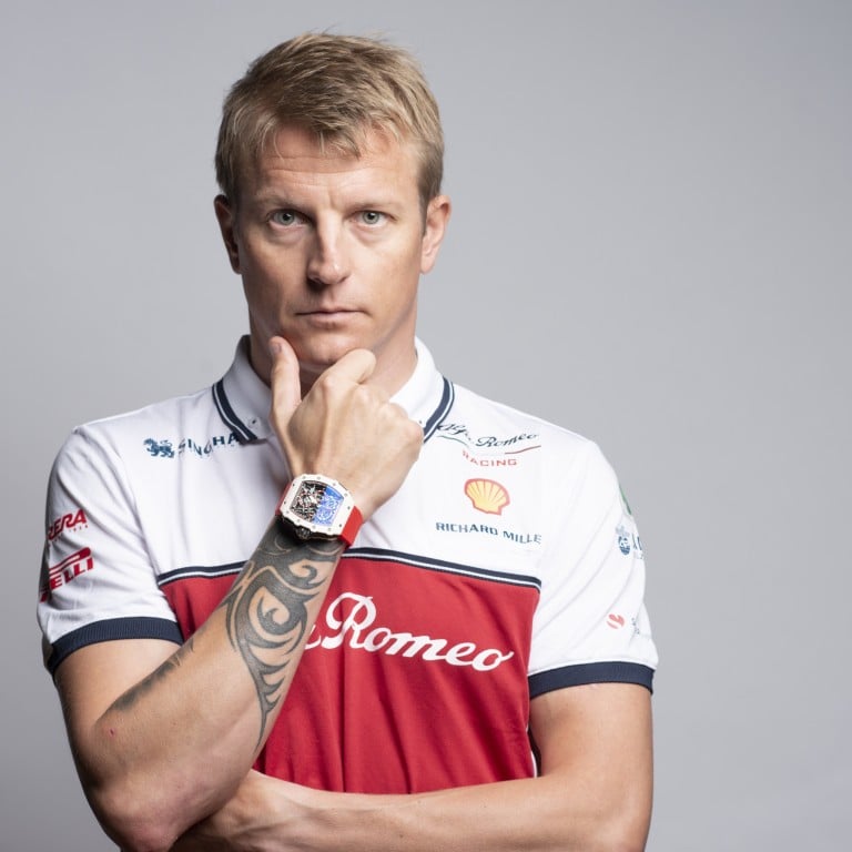 Right on time: Kimi Räikkönen models his new Richard Mille signature watch.