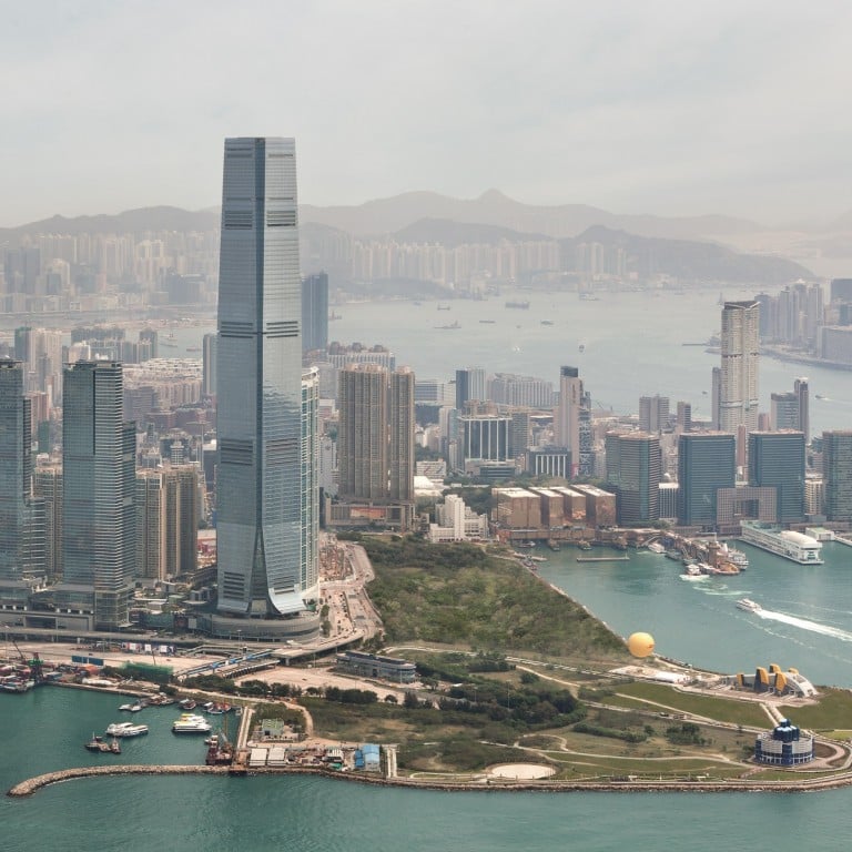 The Ritz-Carlton Hong Kong occupies the higher levels of the International Commerce Centre in West Kowloon.