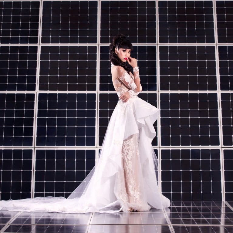 Vietnamese model and fashion show producer Jessica Minh Anh in Kota Kinabalu, Malaysia. She will bring her latest runway show, the first solar-powered ocean catwalk, to the Race for Water vessel.