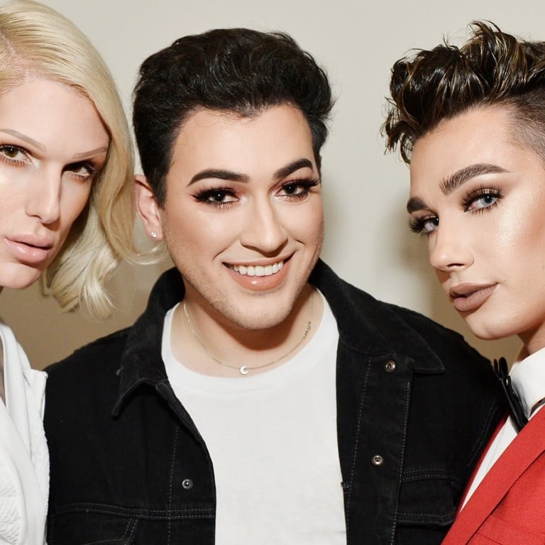 (From left) YouTube stars Jeffree Star, Manny Gutierrez and James Charles are among the world’s top-ranked beauty and make-up influencers. Photo: Getty Images