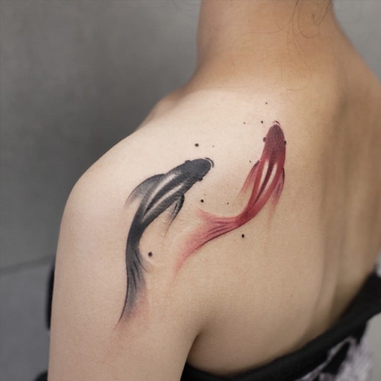 The Chinese tattoo artist turning traditional watercolour paintings