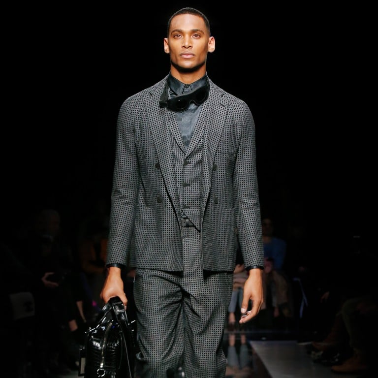 Giorgio Armani’s winter 2019 collection probes a nocturnal theme, playing with the theme colour blue.