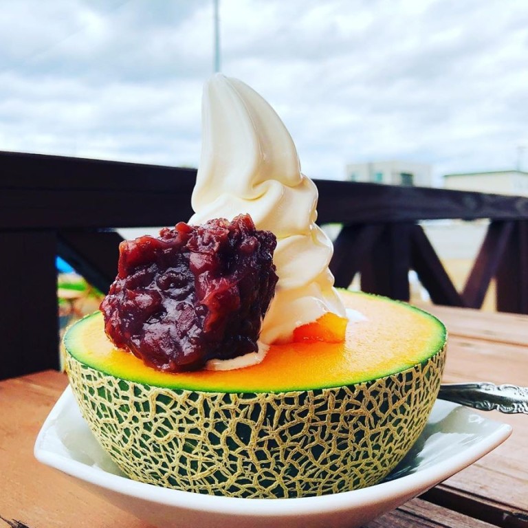 There are many local Hokkaido delicacies to try, including melon ice cream served inside a melon. Photo: procrastination73/Instagram.
