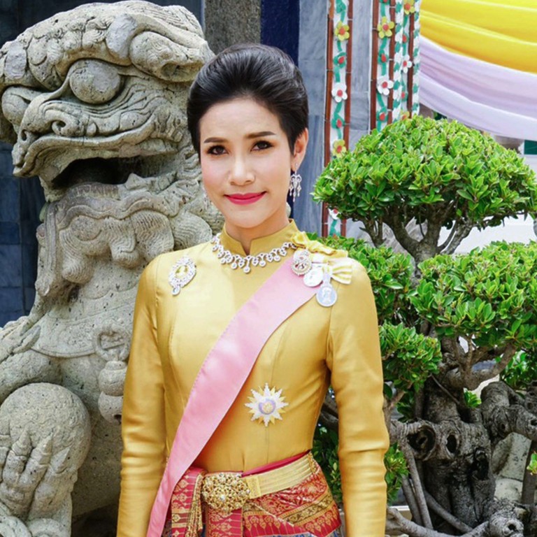Royal noble consort Sineenat Bilaskalayani, also known as Sineenat Wongvajirapakdi, has been stripped of all titles by Thailand's King Maha Vajiralongkorn. Photo: AFP