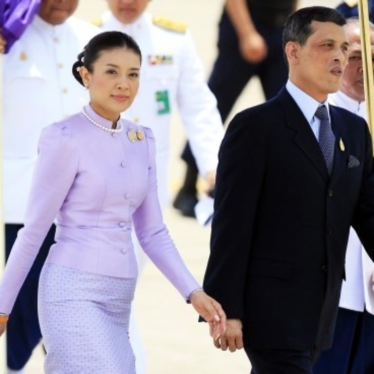 Former Thai royal Srirasmi (left) was divorced and stripped of her title by King Vajiralongkorn (right). Her parents have been jailed under the country’s strict lèse-majesté laws. Photo: Reuters