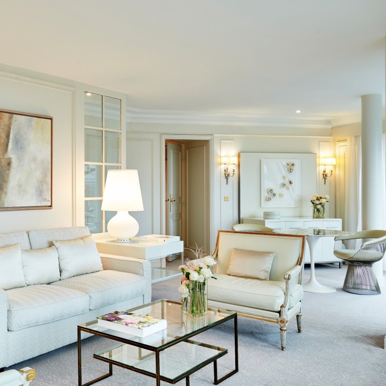 The new Charles Garnier Suite at InterContinental Paris Le Grand is bathed in pristine whites. Photos: Eric Cuvillier