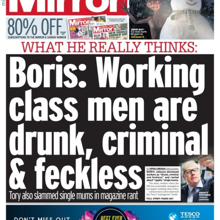 Boris Johnson Slammed Single Mothers And Feckless Working Class Men In 1995 Article South China Morning Post