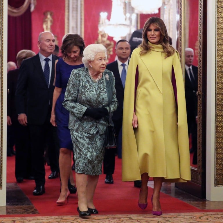 Queen Elizabeth with first lady Melania Trump during a reception at Buckingham Palace. Photo: Yui Mok/EPA-EFE