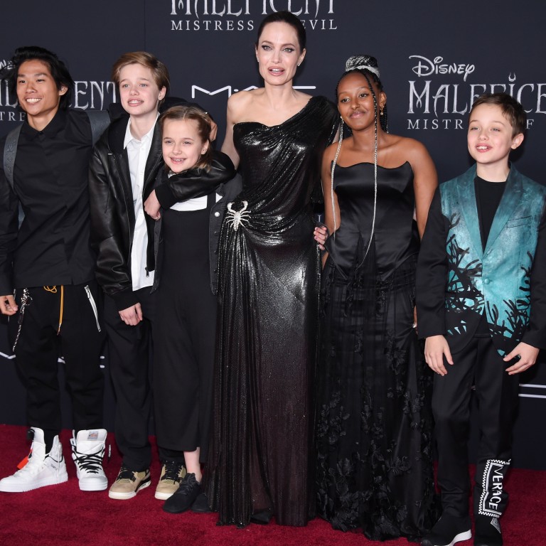 Angelina Jolie and Kids Zahara and Shiloh Go Glam for Another Premiere