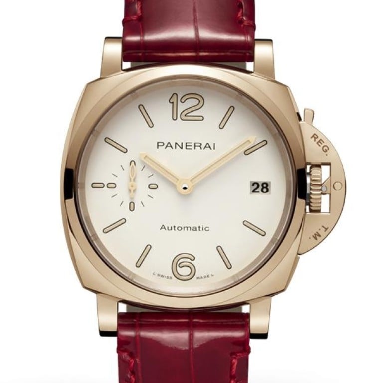 In 2016, Panerai introduced the Luminor Due, a thinner version of the iconic watch for enthusiasts looking for sleeker options in new colours and complications. This year, there were six new references unveiled as part of this collection, including two models in ‘Goldtech’ – the brand’s proprietary blend of gold, copper and platinum. This is the PAM01045. Photo: Panerai