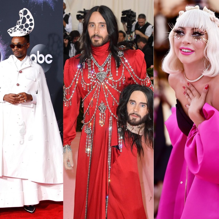 From left to right: Billy Porter, Jared Leto, Lady Gaga and Bobby Lytes all in controversial outfits. Photos (from left to right): Nina Prommer/EPA-EFE; AFP; AFP