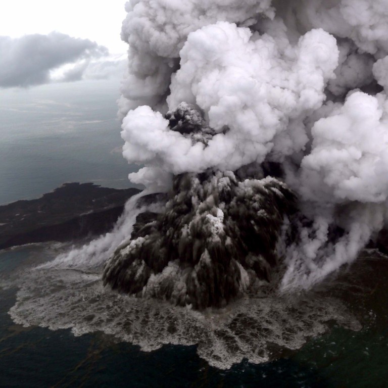 Tsunami from Anak Krakatoa  eruption  in Indonesia was 100 