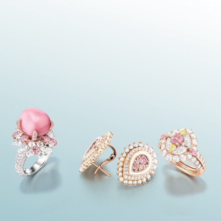 Lab-grown gems are being used to create bespoke jewellery such as these pink diamond jewels by Karen Suen, Sarah Ho and Paige Parker from Phillips Auction. Photos: Handouts