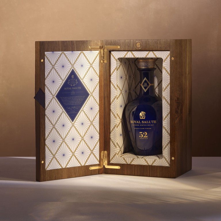 Royal Salute’s Time Series 52 Year Old Single Cask Finish comes with a price tag of US$30,000 a bottle. Photos: Royal Salute