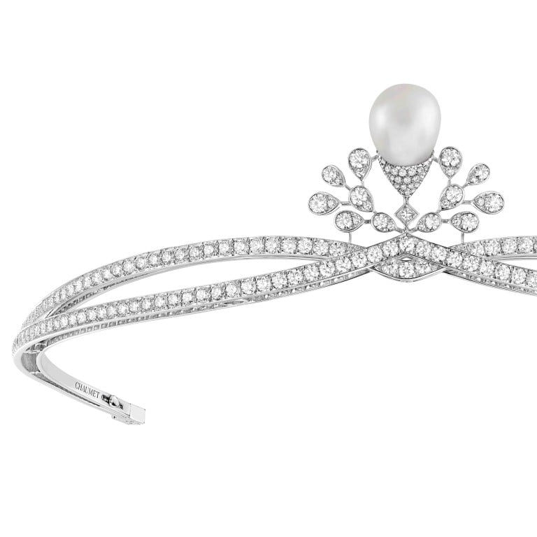 Chaumet’s Joséphine Aigrette Impériale diadem, with pink sapphire and tsavorite garnets – would you wear it to an office party? Photos: Handouts