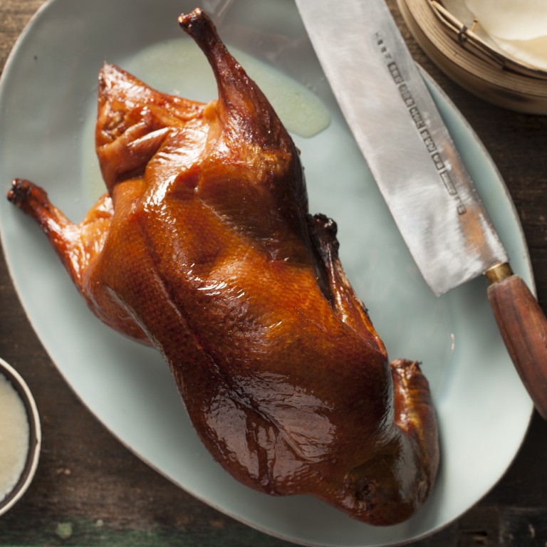 Mott 32’s apple wood-roasted Peking duck is available at the Palazzo in Las Vegas. Photo: Maximal Concepts