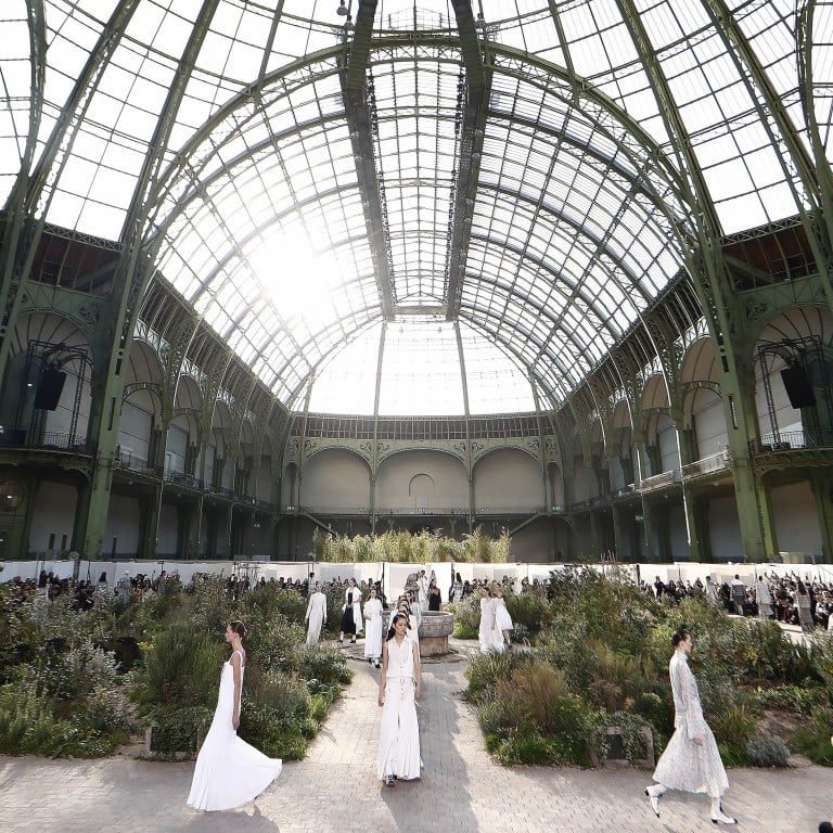 The setting for the grand unveil of Chanel’s spring/summer 2020 haute couture collection recreated the landscape house founder Gabrielle ‘Coco’ Chanel viewed as a child growing up in an abbey orphanage. Photo: EPA-EFE