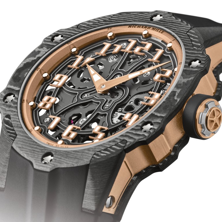 Richard Mille has unveiled a sleeker version of the RM 033 Automatic in a carbon TPT case. Photo: N. Boon