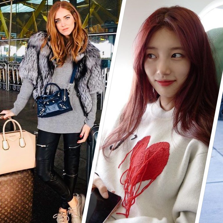 Black Red Velvet Kpop Girl Irene Studded Chain Crossbody Handbag Purse
