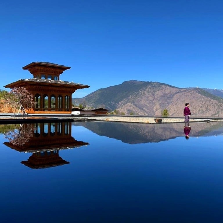 Perched on the hillside, Bhutan’s Six Senses Thimphu has swoon-worthy views. Photo: @sixsensesbhutan/Instagram