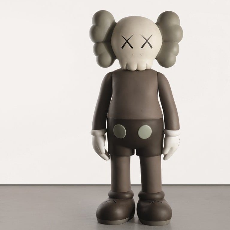 Kaws Four Foot Companion (Brown). American artist Brian Donnelly’s work can be seen everywhere from Uniqlo T-shirts to Macy’s Thanksgiving Day Parade. Photo: Phillips